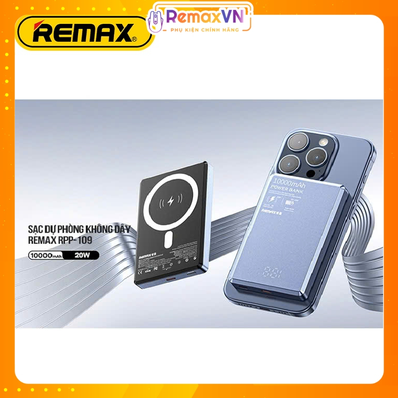Sạc dự phòng không dây 10000mAh 20W Remax RPP-109 | Shopee Việt Nam