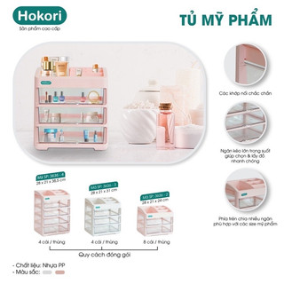 Tủ Đựng Mỹ Phẩm Để Bàn Cao Cấp HOKORI Nhiều Tầng, Kệ Đựng Mỹ Phẩm, Đồ Trang Điểm Nhiều Ngăn 3636