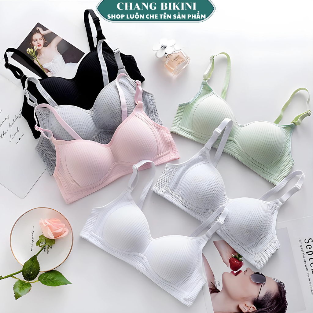Sét 1 hoặc 3 áo Lót - áo Ngực Nữ Sinh Không Gọng Đệm Mỏng Cotton Mềm Mại Form ôm Ngực (A1) - ảnh 8