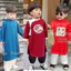 Áo dài nhung thêu + quần lụa cho bé trai (8-32kg) THÊU HÌNH RỒNG PHỤNG - Set đồ cho bé mặc chơi tết