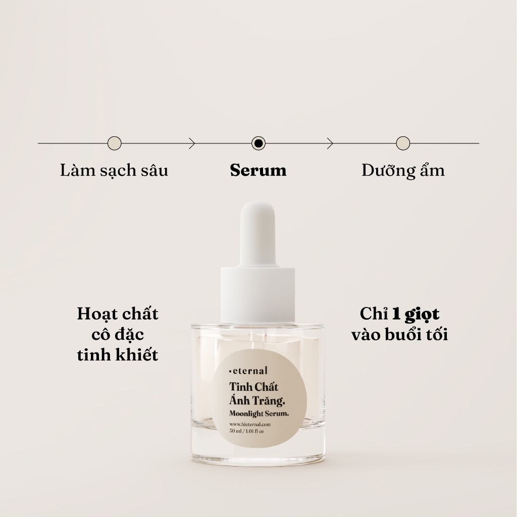 Tinh Chất Ánh Trăng Eternal 30ml – Serum Dưỡng Trắng Da Alpha Arbutin, Giảm Thâm Nám, Căng Bóng