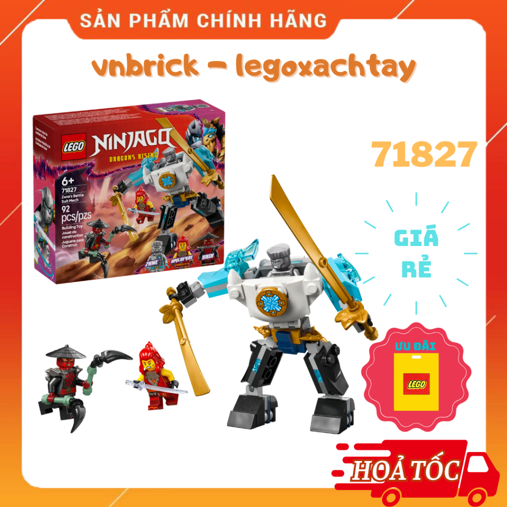 LEGO Ninjago 71827 Bộ đồ chiến đấu của Zane | Shopee Việt Nam