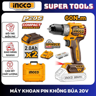 INGCO Máy khoan dùng pin 20V 60Nm CDLI20602 & CDLI206021