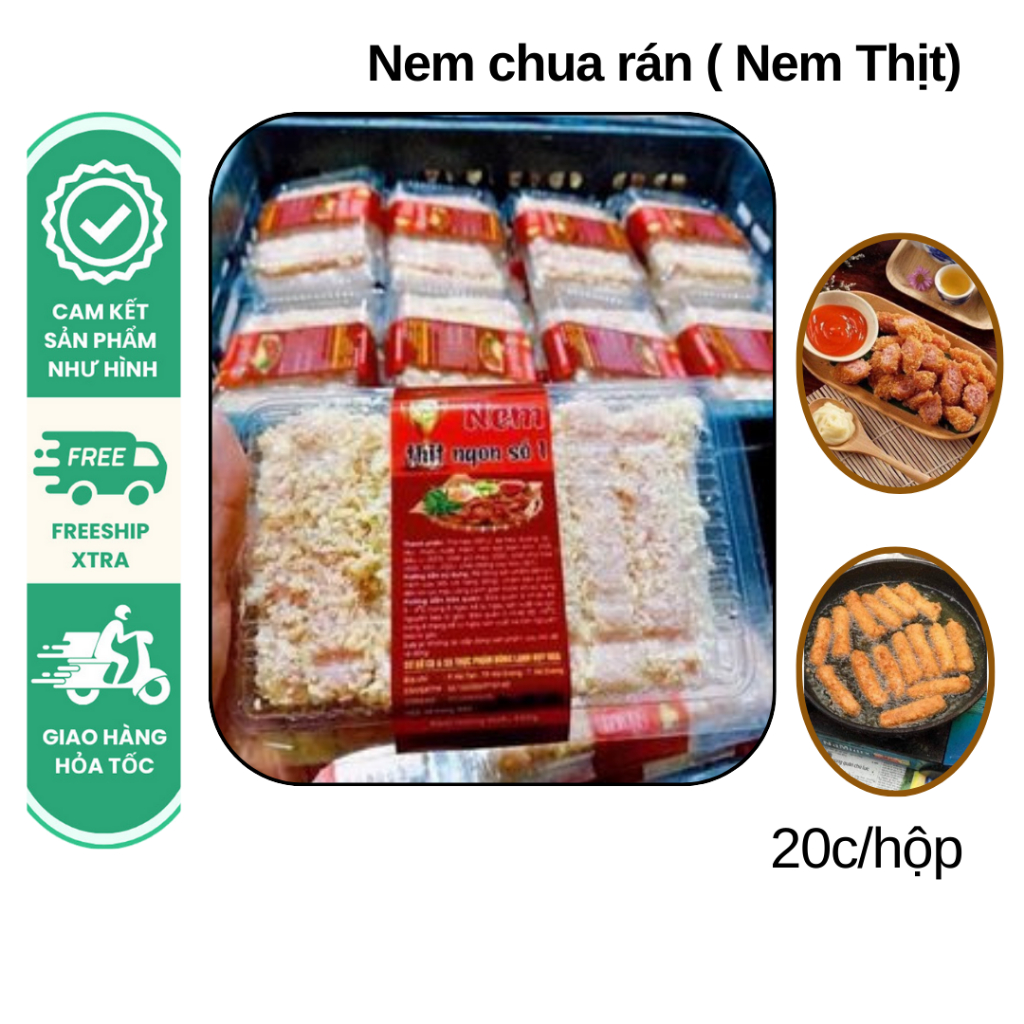 NEM CHUA RÁN LOẠI NGON, hộp 20c, giao hỏa tốc Hà Nội | Shopee Việt Nam