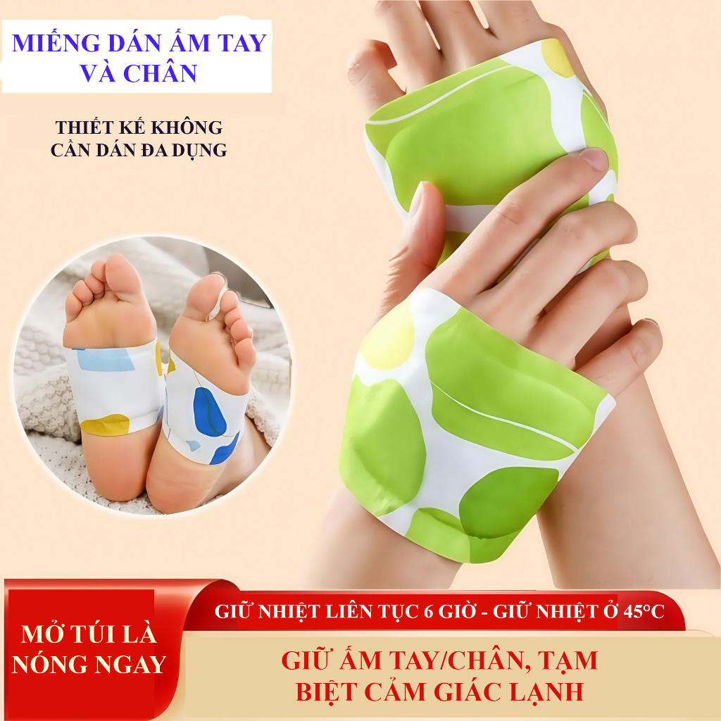 [Combo + Quà Tặng] Miếng giữ nhiệt Tay Chân Mùa Đông - Giữ ấm tay chân, Khoáng chất tự nhiên
