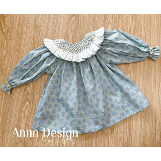 Smock Hoa Vàng Bướm xuân xanh-By PKN-Hàng độc quyền