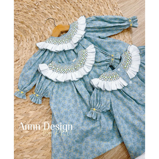 Smock Hoa Vàng Bướm xuân xanh-By PKN-Hàng độc quyền