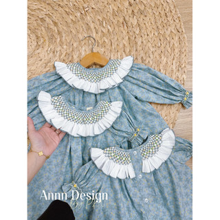 Smock Hoa Vàng Bướm xuân xanh-By PKN-Hàng độc quyền