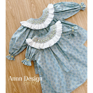 Smock Hoa Vàng Bướm xuân xanh-By PKN-Hàng độc quyền