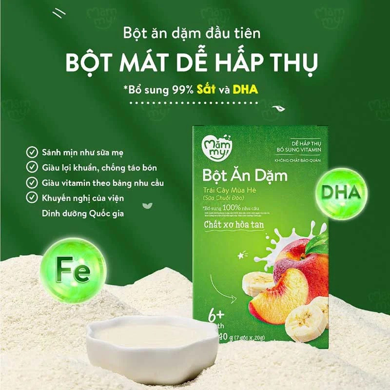 Bột ăn dặm Mămmy cho bé từ 6 tháng, Bột ăn dặm bổ sung dưỡng chất cho bé
