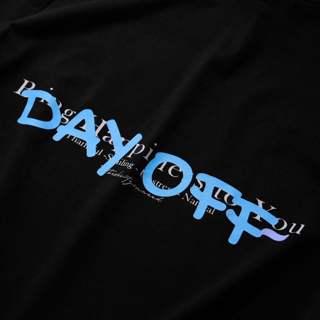Ảnh Áo Thun Ngày Nghỉ Màu Đen - Brand TSUN Chính Hãng - DayOff Tee Oversize - Unisex 4
