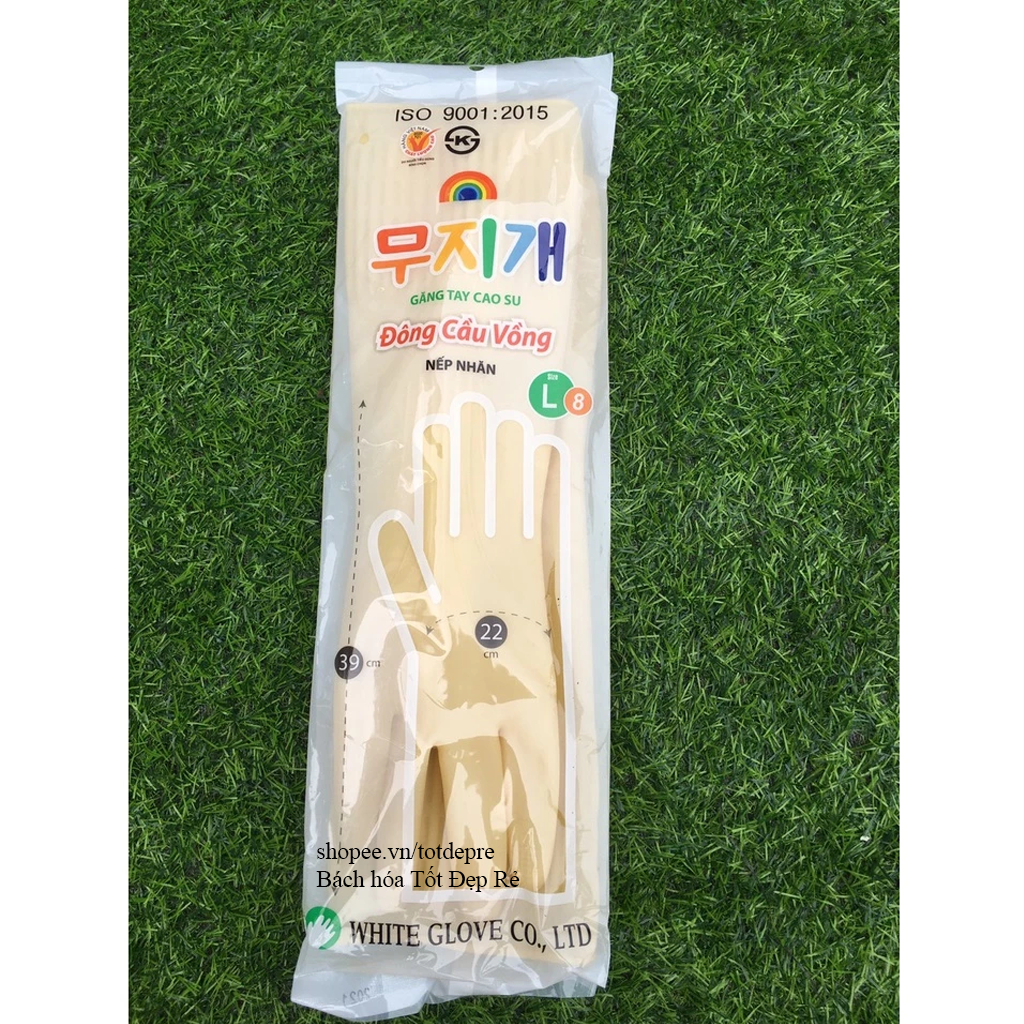 Găng tay cao su Hàn Quốc Đông Cầu Vồng cao cấp siêu dai dùng rửa chén bát , giặt quần áo