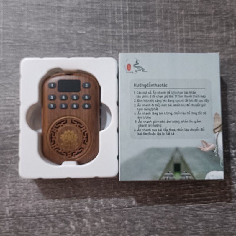 Máy niệm Phật HY 002 nghe tụng kinh phát nhạc thiền hỗ trợ khe gắn thẻ nhớ Diệu Âm Lotus