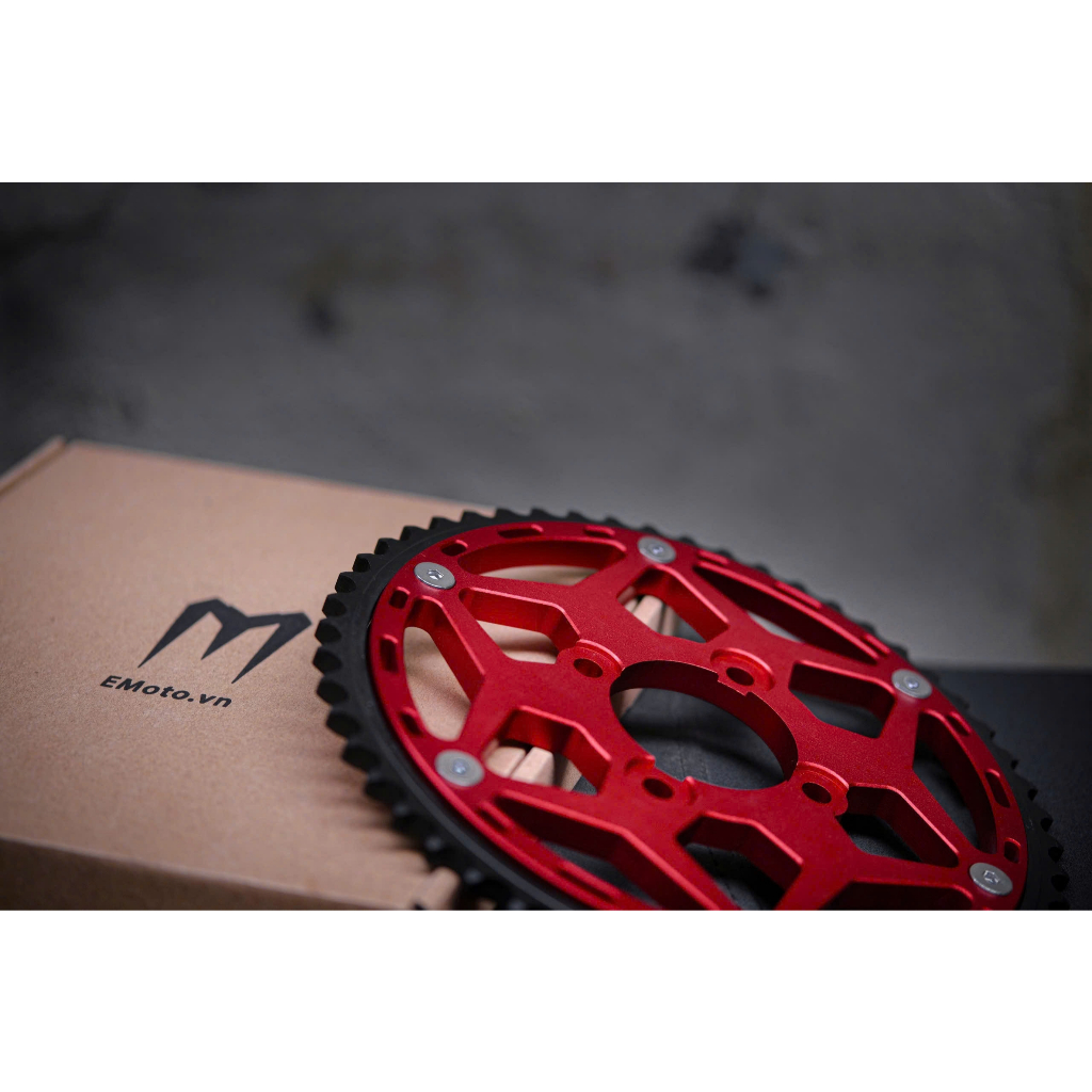 Đĩa Nhôm - Thép EMOTO 52T cho DatBike Quantum S0/S1