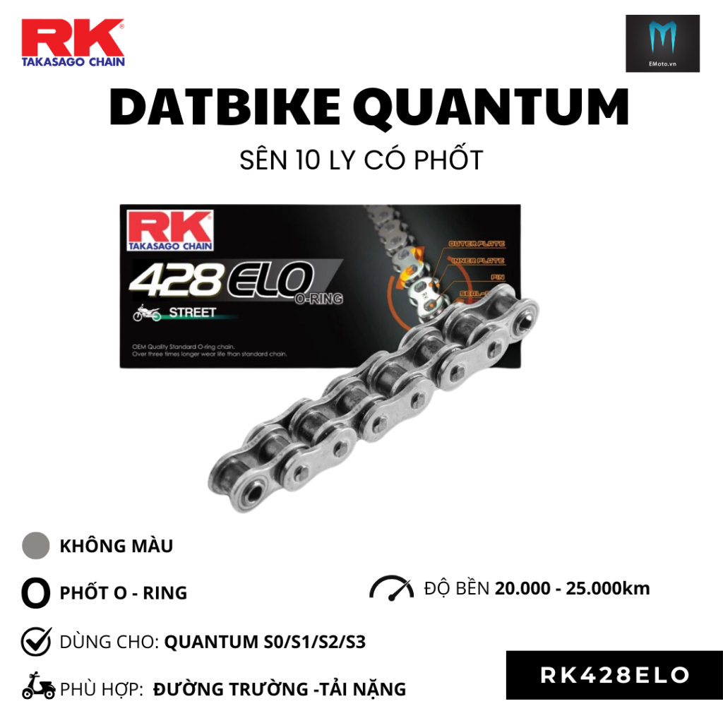 Sên RK428ELO cho DatBike Quantum S0/S1/S2/S3