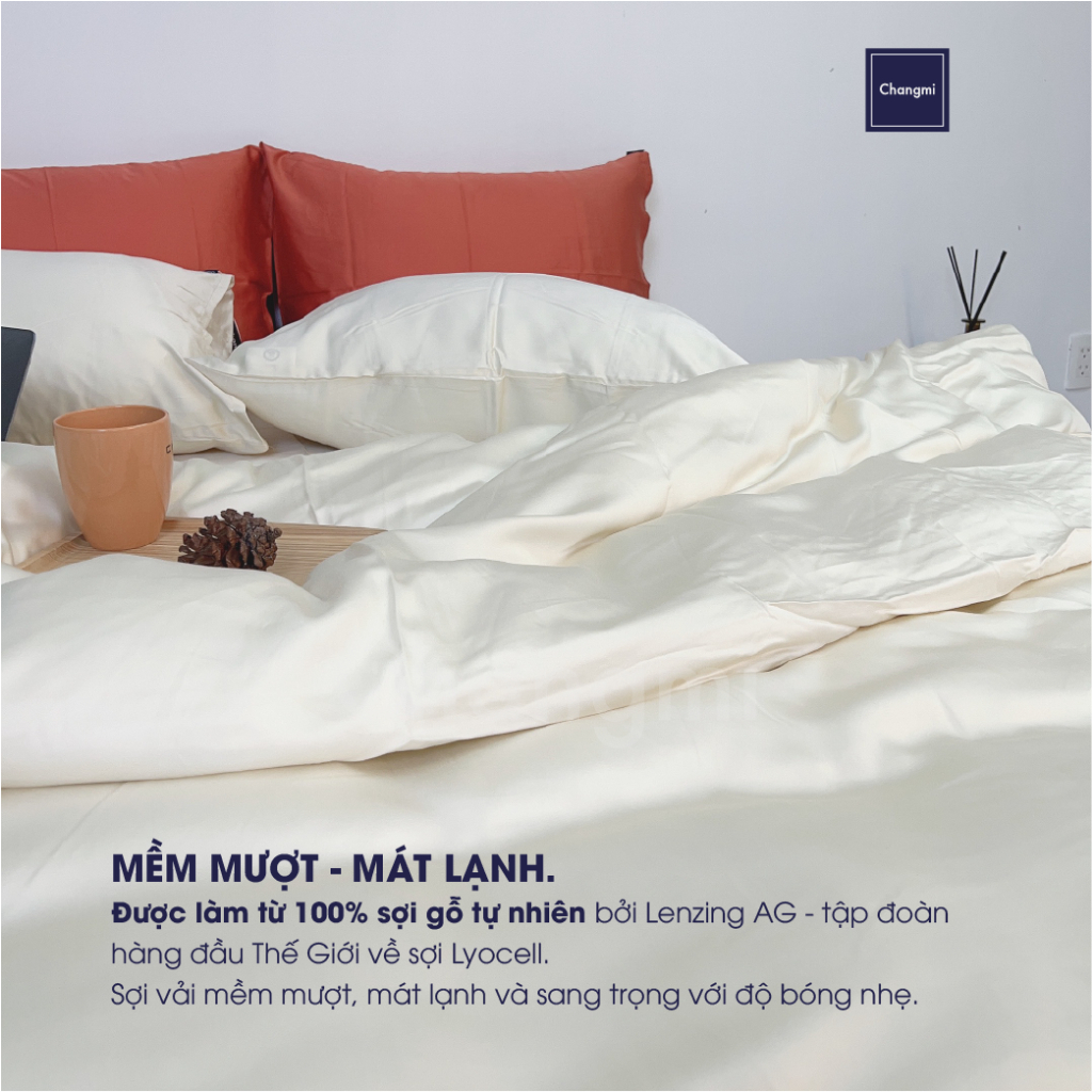 Ảnh Ga chun lụa Tencel tự nhiên Changmi Bedding cao cấp, mềm mượt và mát lạnh. Tencel Lenzing chính hãng 2