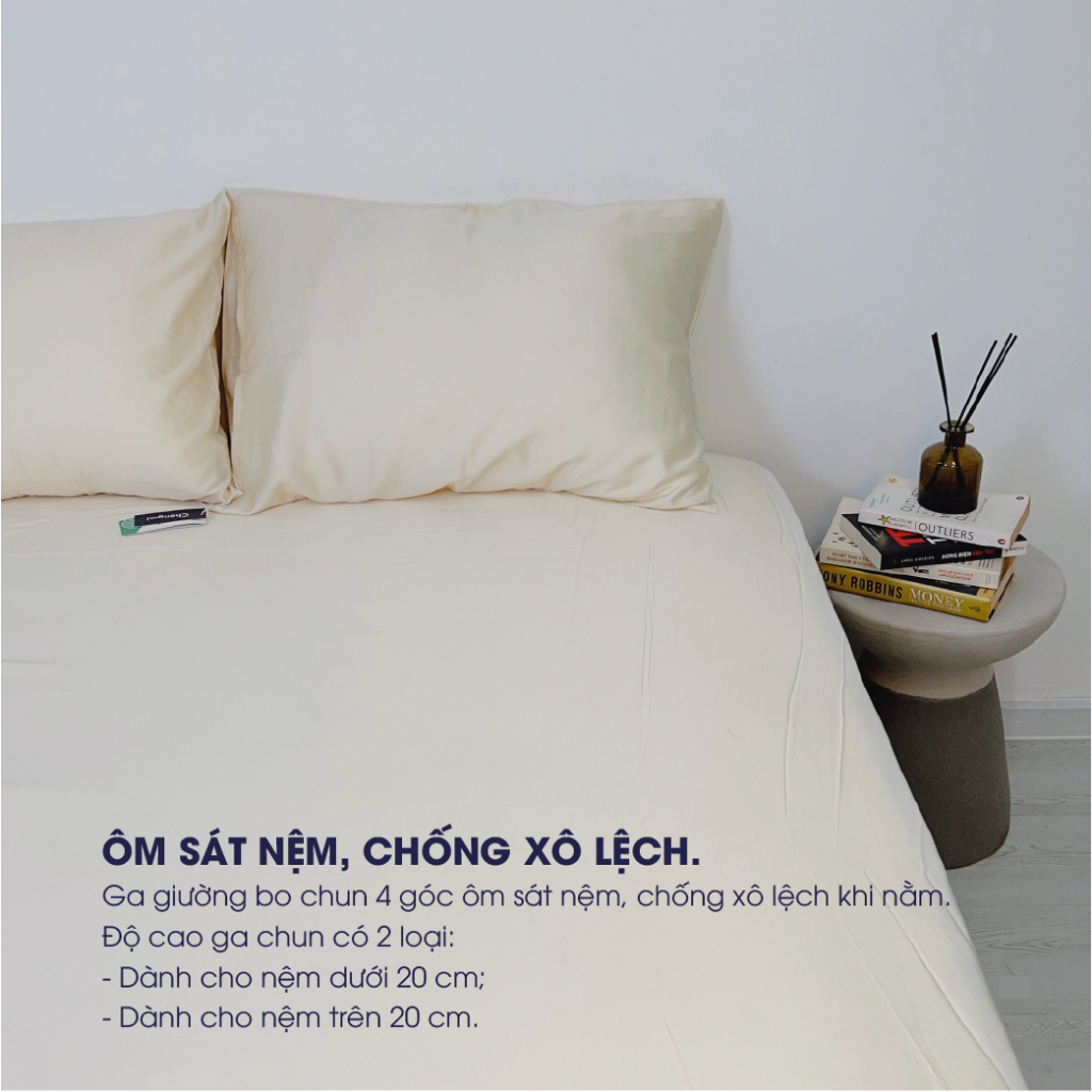 Ảnh Ga chun lụa Tencel tự nhiên Changmi Bedding cao cấp, mềm mượt và mát lạnh. Tencel Lenzing chính hãng 4