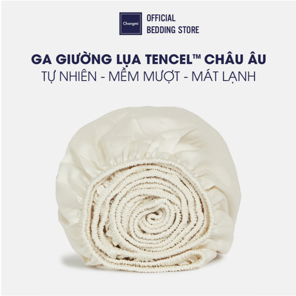 Ảnh Ga chun lụa Tencel tự nhiên Changmi Bedding cao cấp, mềm mượt và mát lạnh. Tencel Lenzing chính hãng 1
