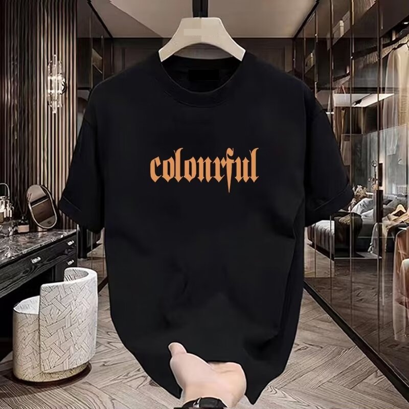 Áo thun nam tay lỡ HappyFamily- Áo nam COLONRFUL mặt sau Chú Vịt cotton 100