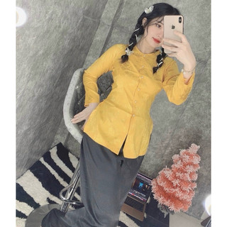 Bà Ba Gấm Cao Cấp # QuầnĐen # Jacket Top Kem Dress Women