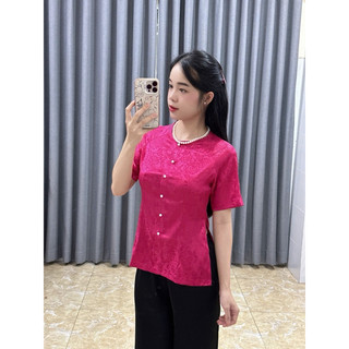 Bà BaTayNgắn Lẻ Áo # Jacket Top Kem Dress Women # Đồ Lam Đi Chùa