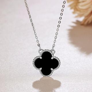 S925 Bạc May Mắn Cỏ Bốn Lá Cổ Điển Tất Cả Các Kết Hợp Vòng Cổ Mã Não Nữ Chuỗi Xương Đòn Mặt Dây Chuyền Quà Sinh Nhật S85