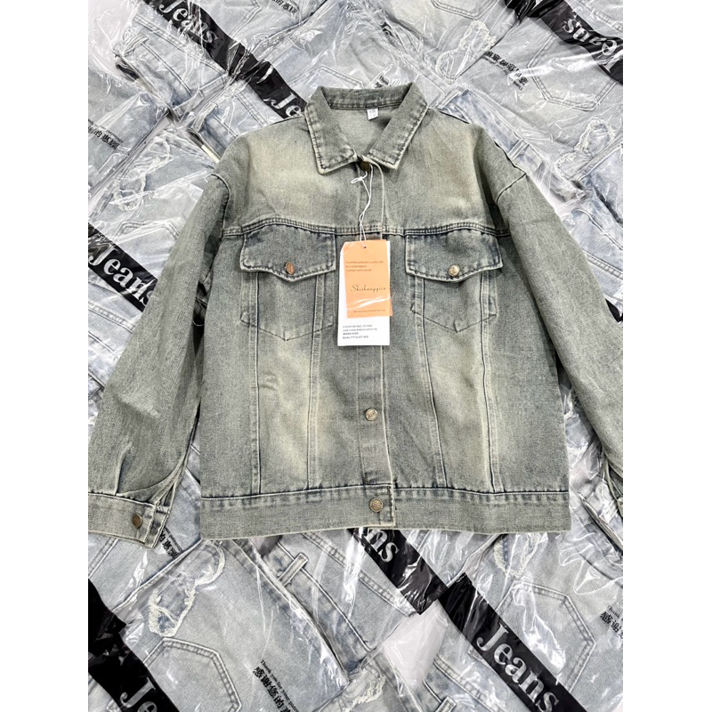 Áo khoác jeans nữ dáng thụng form 40-65kg
