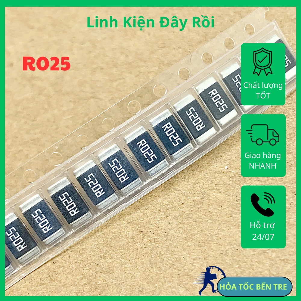 10 cái điện trở dán SMD 2512 0.025R R025 0.025ohm 1% | Shopee Việt Nam