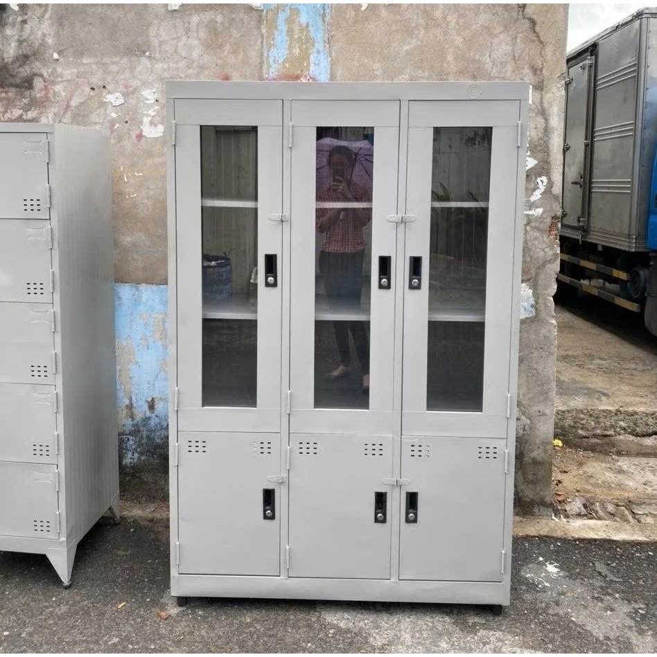 Tủ hồ sơ đựng tài liệu 2 3 4 cánh, tủ sắt văn phòng có kiếng.