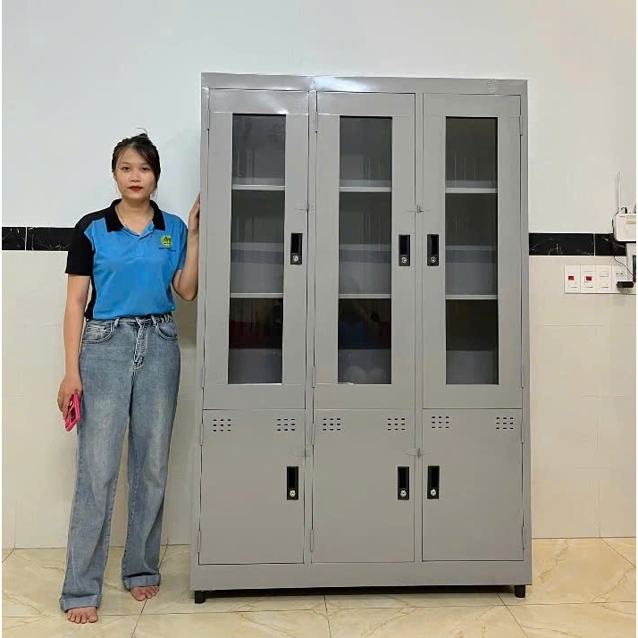 Tủ hồ sơ đựng tài liệu 2 3 4 cánh, tủ sắt văn phòng có kiếng.