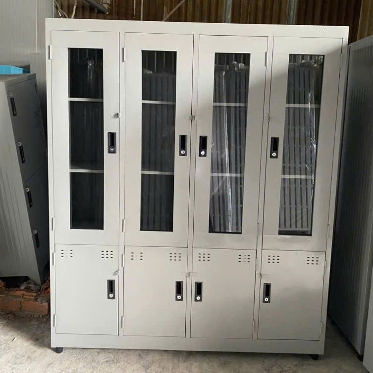 Tủ hồ sơ đựng tài liệu 2 3 4 cánh, tủ sắt văn phòng có kiếng.
