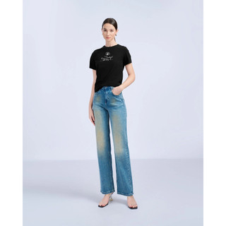Quần Jean Ống Suông Nữ JP FASHION, Quần Jean Lưng Cao Vải Co Dãn Nhẹ Siêu Hack Dáng 11111011
