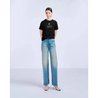 Quần Jean Ống Suông Nữ JP FASHION, Quần Jean Lưng Cao Vải Co Dãn Nhẹ Siêu Hack Dáng 11111011