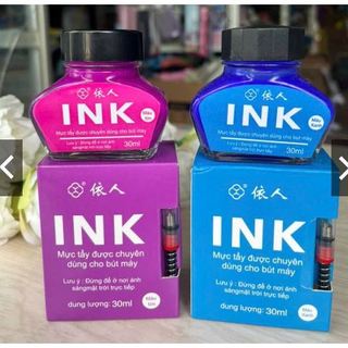 Mực Bơm Viết Tẩy Cao Cấp, Xóa Được INK 30ml- 008, Tặng Kèm Piston Bơm Mực