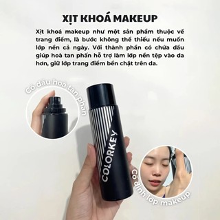 [Y291] Xịt Khóa Nền COLORKEY - Lâu Trôi, Dưỡng Ẩm, Kiềm Dầu, Chống Thấm Nước,cố định lớp makeup