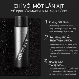 [Y291] Xịt Khóa Nền COLORKEY - Lâu Trôi, Dưỡng Ẩm, Kiềm Dầu, Chống Thấm Nước,cố định lớp makeup