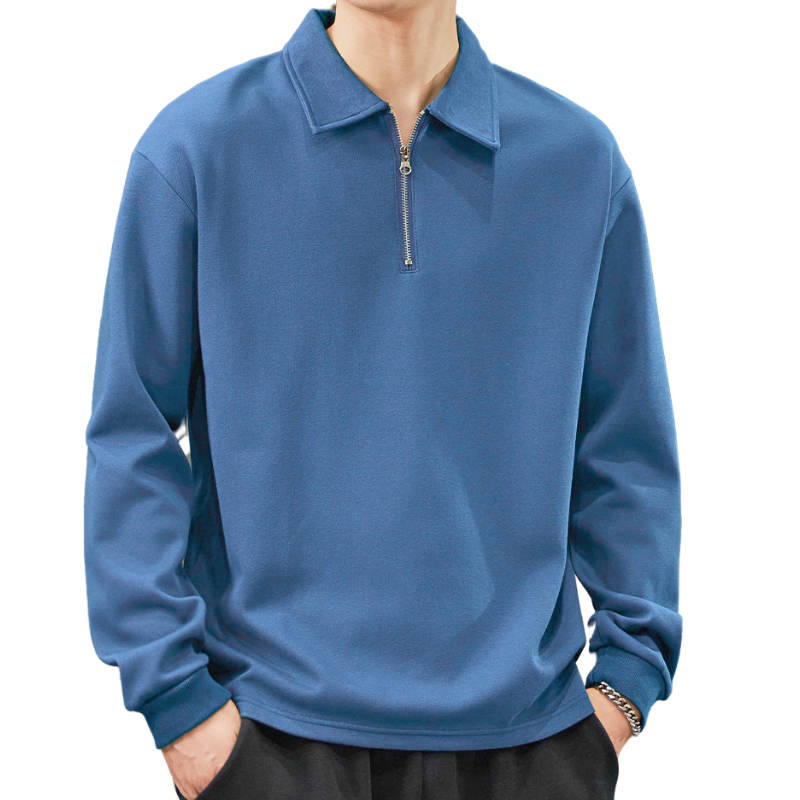 40-115KG Áo Thun Polo Tay Dài Nam Nữ Thu Đông Giữ Ấm Khóa Zip BIGSIZE - MÃ 49
