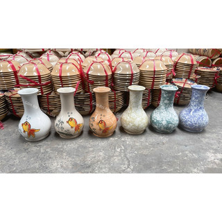 [NHIỀU MẪU] Bình Hoa Gốm Sứ Lái Thiêu Cao Cấp Vuốt Tay - Vẽ Tay Thủ Công Sắc Sảo - Men Bóng Đẹp Dày
