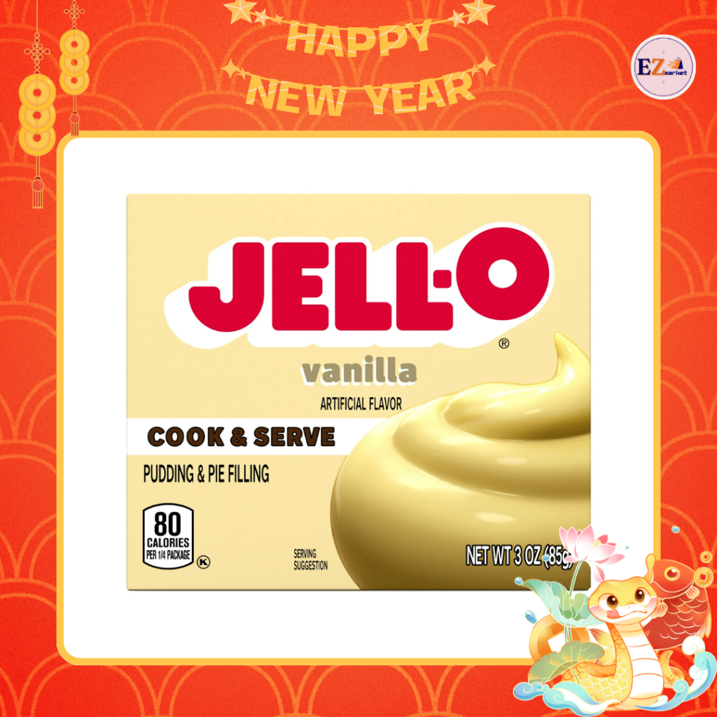[Hàng Mỹ] Bột làm bánh PUDDING Vị Vani , Jell-O Pudding Vanilla Cook ...