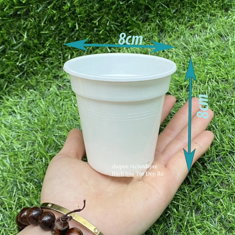 [chọn màu] Chậu nhựa tròn mini thoat nước nhiều màu sặc sỡ trồng cây sen đá hoặc trồng cây cảnh nhỏ