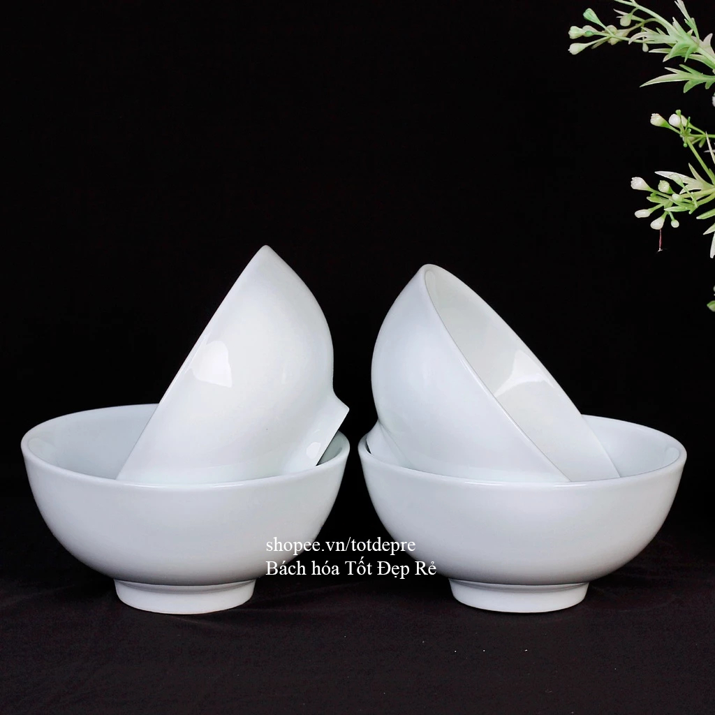 Bát ăn cơm trắng trơn đẹp rẻ