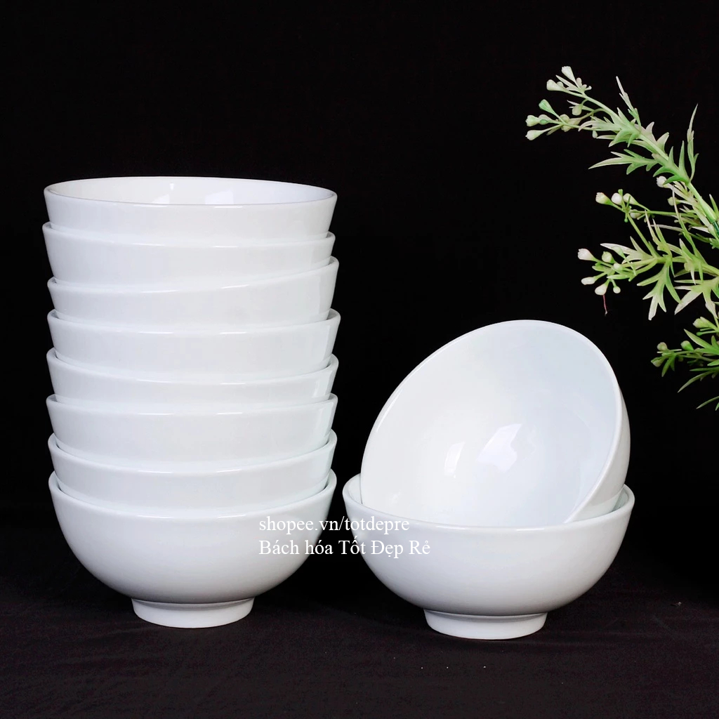 Bát ăn cơm trắng trơn đẹp rẻ