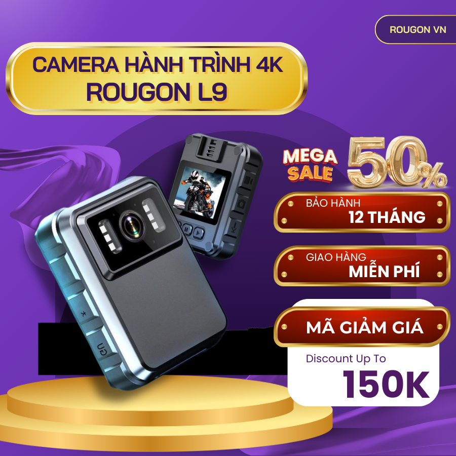 Camera Hành Trình 4K L9 ROUGON, Camera Kỹ Thuật Số, Chống Rung, Chống ...