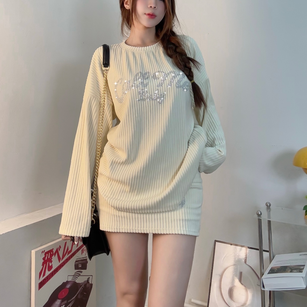 [CÓ TÁCH SET]  SET SWEATER KÈM CHÂN VÁY ĐÍNH ĐÁ CALLME FF MIX