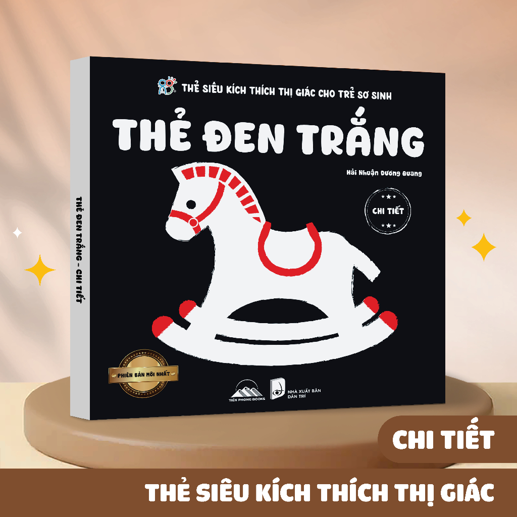 Sách - Thẻ Siêu Kích Thích Thị Giác Cho Trẻ Sơ Sinh - Thẻ Chi Tiết Đen Trắng