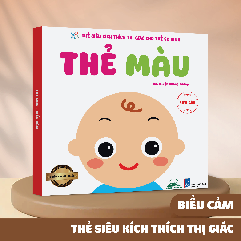 Sách - Thẻ Siêu Kích Thích Thị Giác Cho Trẻ Sơ Sinh - Thẻ Biểu Cảm Màu