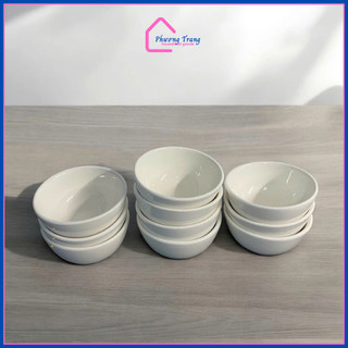 Bộ 5 Chén Nước Chấm Sứ Trắng Mini, Bát Chấm Nhỏ Đựng Gia Vị, Nước Mắm, Xì Dầu, Muối Tiêu - Phương Trang
