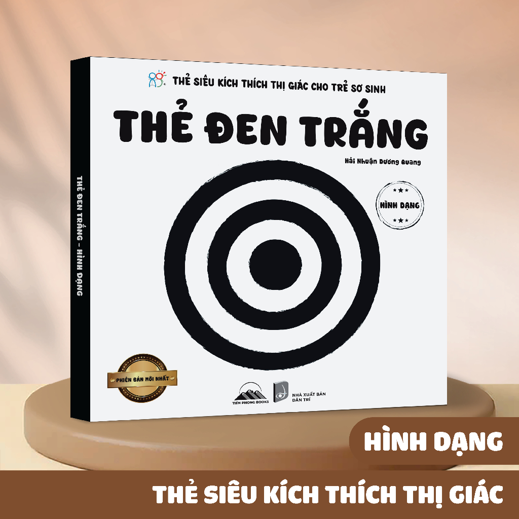 Sách - Thẻ Siêu Kích Thích Thị Giác Cho Trẻ Sơ Sinh -  Thẻ Hình Dạng Đen Trắng