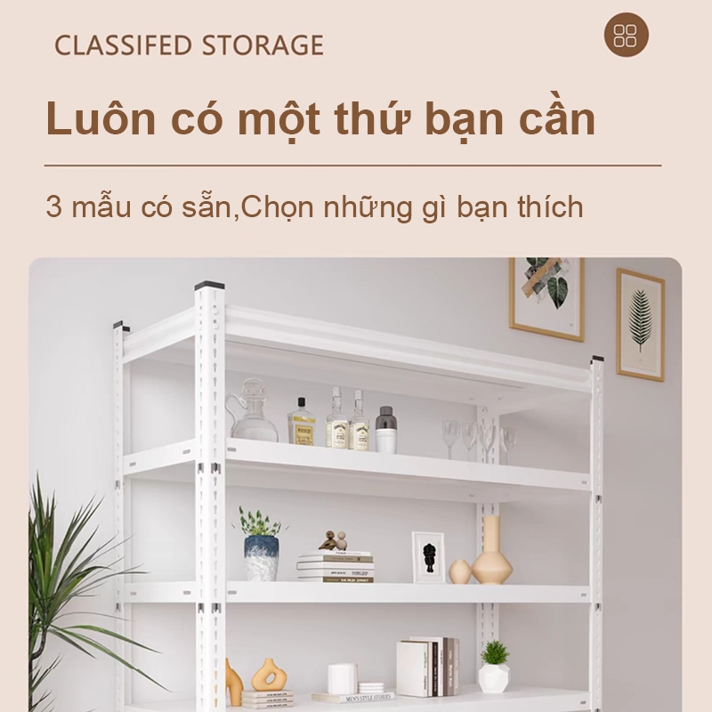 LUXE Kệ sắt v lỗ Kệ hàng Có thể chịu được 500kg Kệ để đồ Điều chỉnh chiều cao
