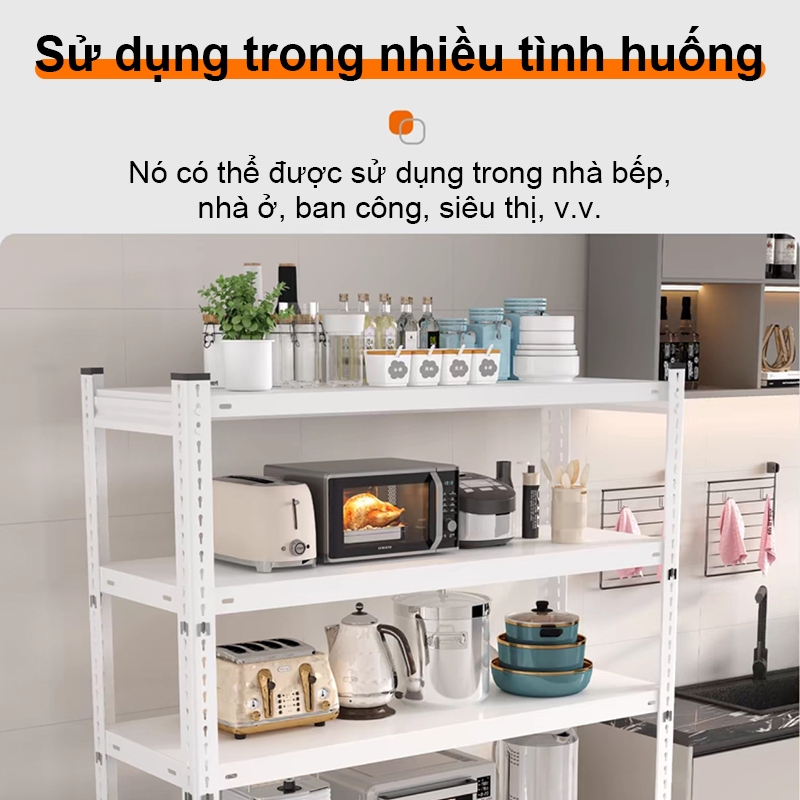 LUXE Kệ sắt v lỗ Kệ hàng Có thể chịu được 500kg Kệ để đồ Điều chỉnh chiều cao